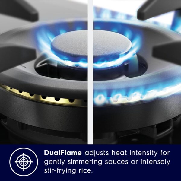 Electrolux 3 Burner Auto Ignition Glass Top 60cm Built-in Gas Hob, UltimateTaste 300, Black, EHG6330BC - Image 3