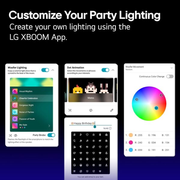LG XL9T XBOOM Portable Bluetooth Party Speaker with Pixel LED Lighting - Image 5
