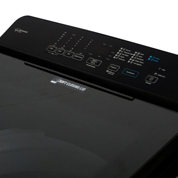 Panasonic 8 kg 5 Star Wi-Fi Fully Automatic back panel Top Load Washing Machine With Wifi MirAie (X11, NA-F80X11PRB, 12 Wash Programs, Drynamic Spin, Active Foam Wash, 2+12 Year Warranty,Pure Black) - Image 2