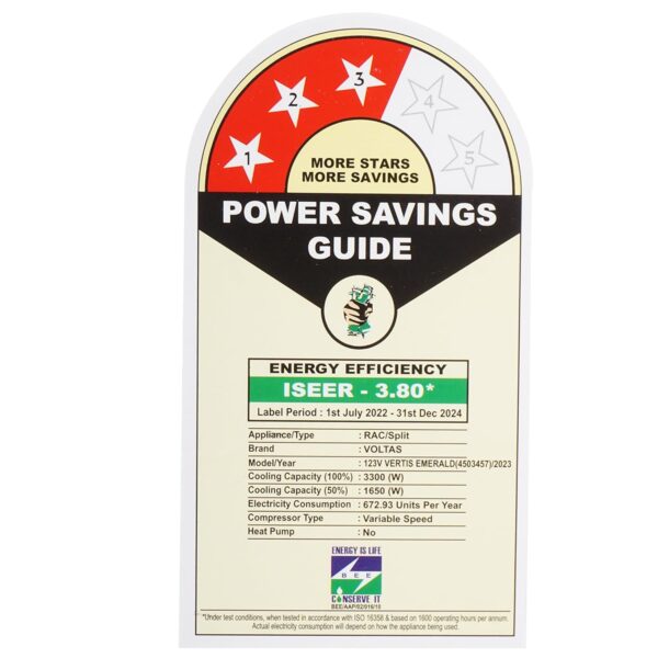 Voltas SmartAir Inverter AC, 1 Ton, 3 Star - 123V Vertis Emerald - Image 5