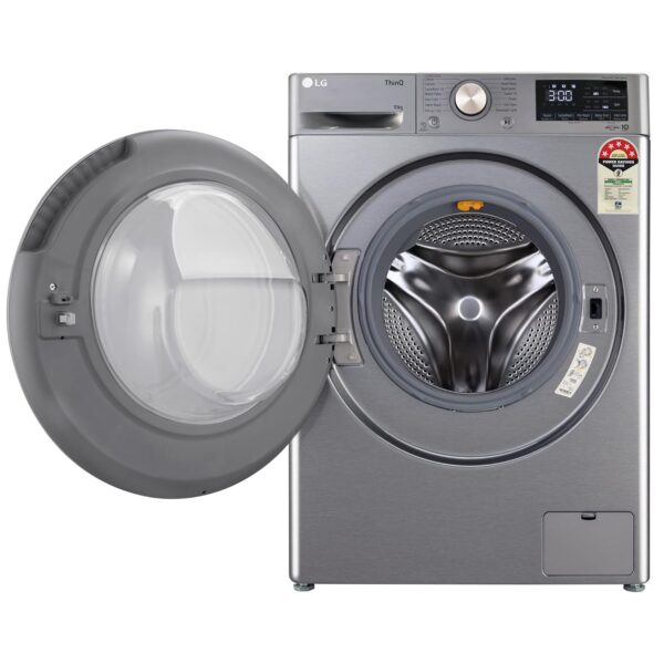 LG 10 Kg 5 Star Ai Direct Drive Wi-Fi Inverter Fully Front Load Automatic Front-Loading Washing Machine (Fhp1410Z7P, Turbowash & Steam For Hygiene Wash, Platinum) - Image 7