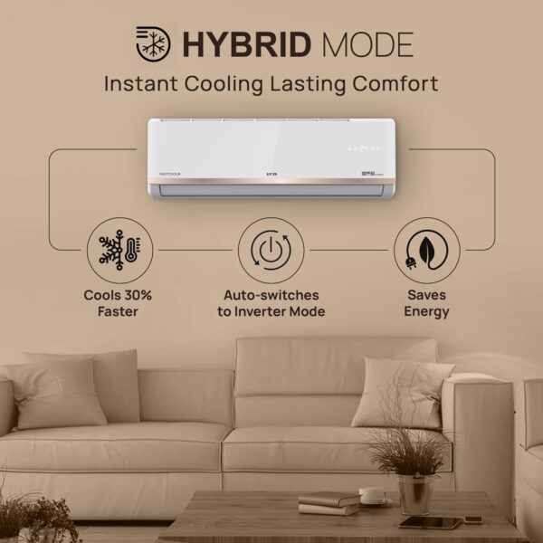 IFB 2025 Model Silver Star Series 2 Ton 3 Star Split AC with HD Compressor, AI, Dual Gold Fin, Nano Tek Coating & 8-in-1 Flexi Mode – White (CI223SS32RGN1, Copper Condenser) - Image 6