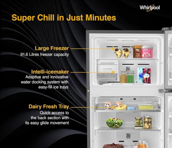 Whirlpool 431 L 2 Star IntelliFresh Convertible Inverter Frost Free Double Door Refrigerator (IF INV CNV 480 ALPHA STEEL-Z, 2S) - Image 10