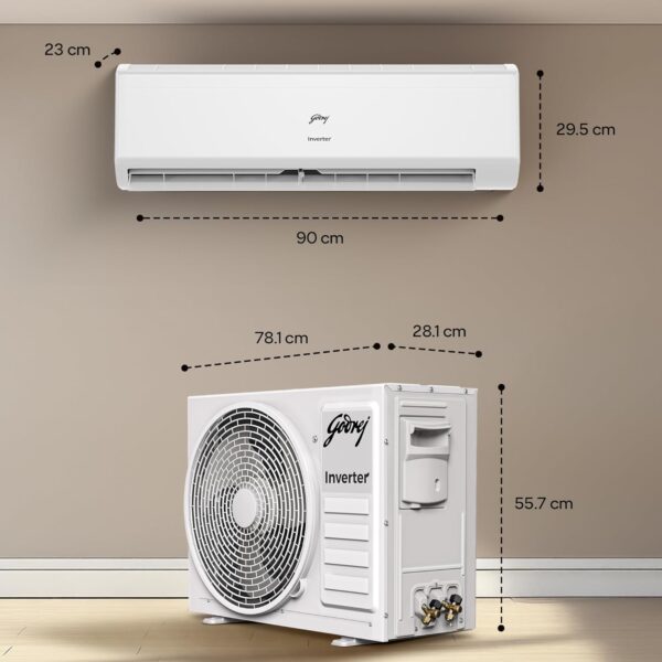 Godrej 1.5 Ton 3 Star, Hot & Cold, 5 Years Comprehensive Warranty, Inverter Split AC (Copper, 2025 Model, 5-In-1 Convertible, AC 1.5T SIH 18ITC3 WYC, White) - Image 2