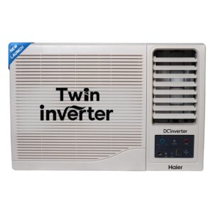 Haier 1.5 Ton 3 Star Twin Inverter Side Flow Window AC (Copper, Turbo Mode, Anti Bacterial Filter, Cools at 54°C Temp, Long Air Throw - HWU18I-POW3BN-INV,White)