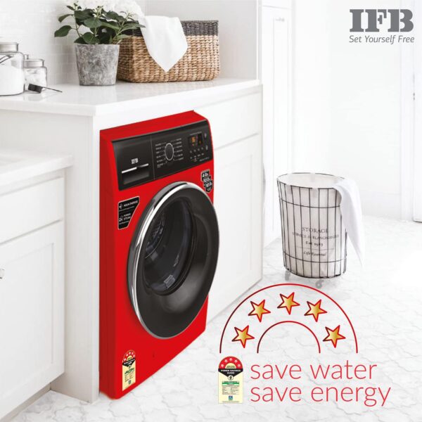 IFB 7 Kg 5 Star Front Load Washing Machine 2X Power Steam (ELITE ZRS 7012, Red, In-built Heater, 4 years Comprehensive Warranty) - Image 6