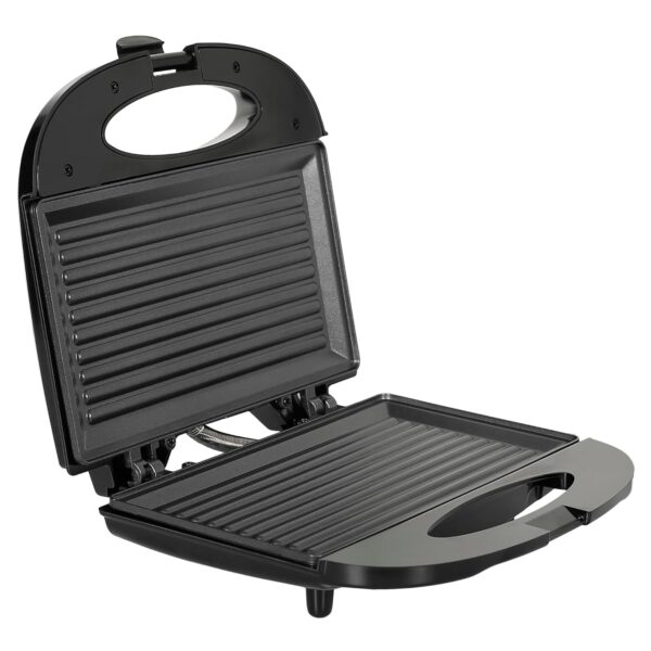 Faber 750W Dlx Sandwich Grill Toaster | Grill, Toast & Heat | 2 Slice Slots, Power & Ready Lights, Auto Shut-Off, Cord Storage, Non-Stick Coated Plates For Easy Cleaning | (Black + Ss) - 22 Cm, 7 Cm - Image 4