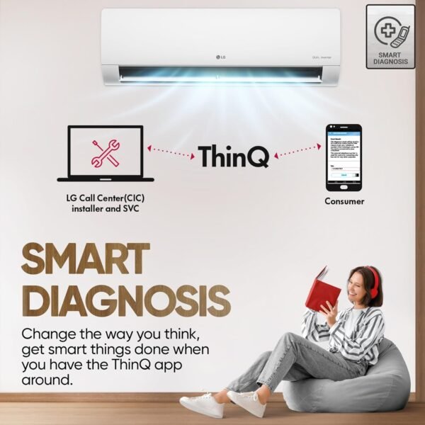 LG 1.5 Ton 3 Star Hot & Cold, DUAL Inverter Split AC (Copper, Convertible 5-in-1, VIRAAT Mode, 4 Way Swing, HD Filter with Anti-Virus Protection, US-H18VNXE, White) - Image 5