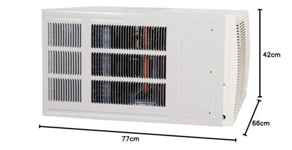 O-general BBAA Series 1.5 Ton 3 Star Window AC With Super Wave Technology 3-Speed Cooling (AXGB18BBAA-B, White) - Image 3