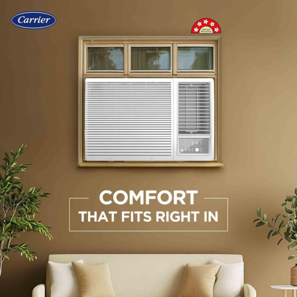 Carrier 1.5 Ton 5 Star 19K Estrella FXI (M) Inverter Window AC, R32 Refrigerant, WRAC, High Energy Efficiency, White - Image 6