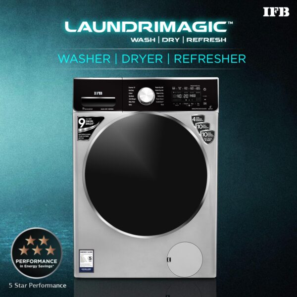 IFB Laundrimagic 3-in-1 8.5/6.5/2.5 Kg Inverter Washer Dryer Refresh(Executive ZXS, Silver) - Image 8