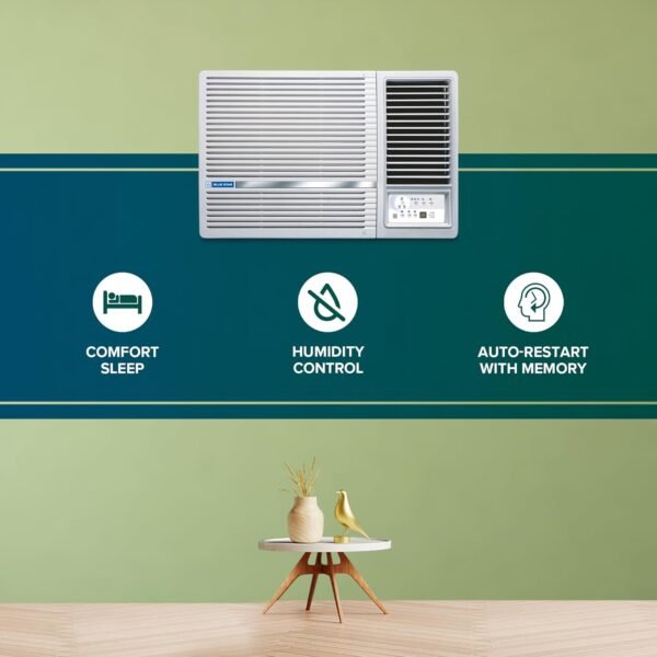Blue Star 2 Ton 3 Star Inverter Window AC (Copper, Turbo Cool, Fan Modes-Auto/High/Medium/Low, Hydrophilic Blue Fins, Dust Filters, Self-Diagnosis, WID324L, White) - Image 3