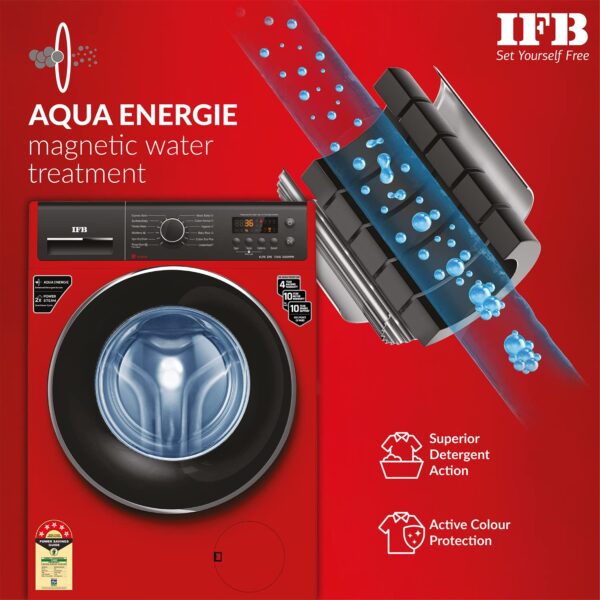 IFB 7 Kg 5 Star Front Load Washing Machine 2X Power Steam (ELITE ZRS 7012, Red, In-built Heater, 4 years Comprehensive Warranty) - Image 7
