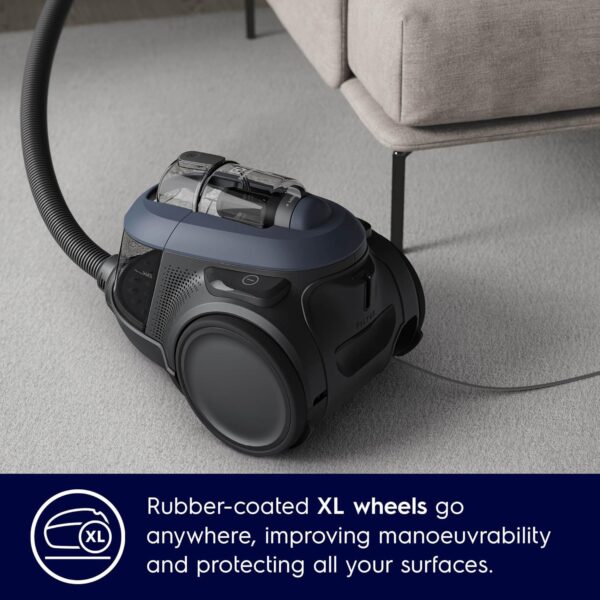 Electrolux UltimateHome 700 Canister Bagless Vacuum Cleaner for Home, 2000 W, 1.6 litres Capacity, 16A Plug, Nesno High Nozzle, 3-in-1 Kit, Washable Hygiene Filter, Denim Blue, EFC71611 - Image 3
