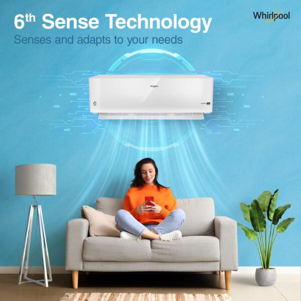 Whirlpool 2.0 Ton 3 Star, Supremecool Inverter Split AC (SUPREMECOOL 20T 3S INV EXP S5N3PB0, Copper, Convertible 4-in-1 Cooling Mode, HD Filter White) - Image 7