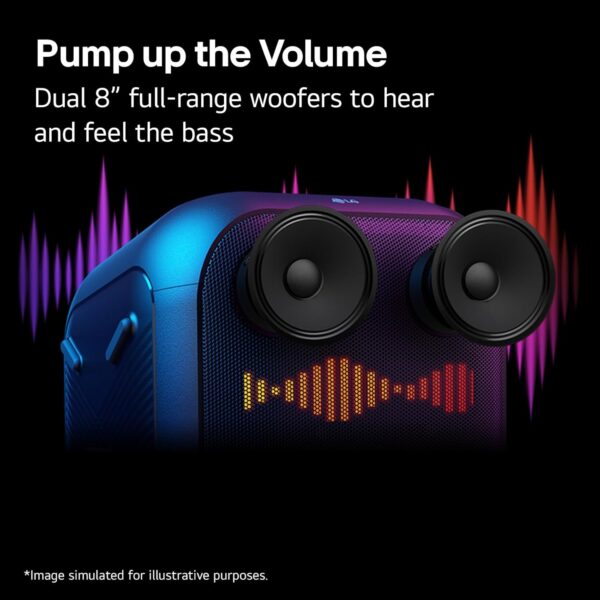 LG XL9T XBOOM Portable Bluetooth Party Speaker with Pixel LED Lighting - Image 8