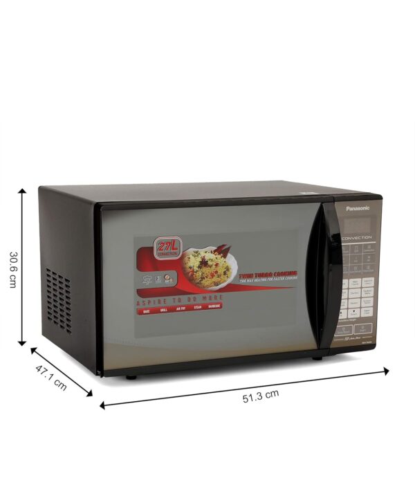 Panasonic 27 L Black Mirror, Heat , stainless steel cavity, Magic Grill Convection Microwave Oven  (NN-CT645BFDG, Black) - Image 6