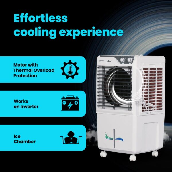 Voltas Joy 26, Room Air Cooler for Home, Honey Comb Cooling Pads with 3 Speed Control Functions, 26 Litres, White - Image 6