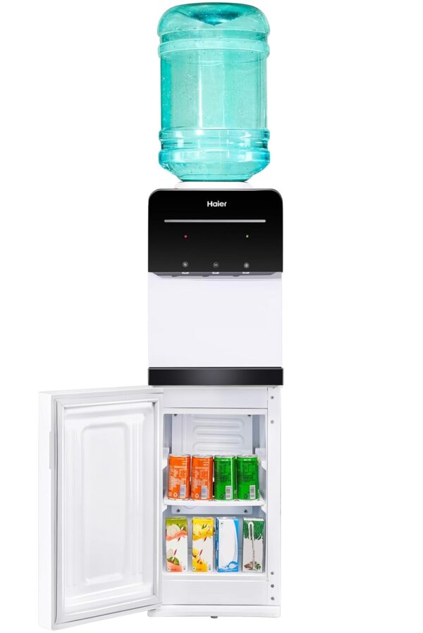 Haier Hot, Cold, Normal Water Dispenser with Cooling Cabinet, Floor Standing Water Dispenser, Digital Display, Anti-Rodent, Child Lock Safety, Anti Corrosive, (Black & White) Pro Series - Image 10