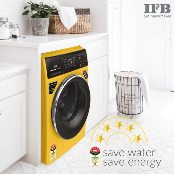 IFB 7 Kg 5 Star Front Load Washing Machine 2X Power Steam (ELITE ZLS 7012, Yellow, In-built Heater, 4 years Comprehensive Warranty) - Image 11