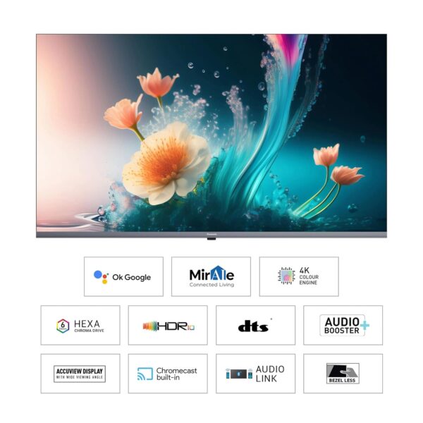 Panasonic 108 cm (43 inches) 4K Ultra HD Smart LED Google TV TH-43MX740DX (Black, 4K Color Engine, HDR 10, Dolby Digital, Chromecast Built-in) - Image 4