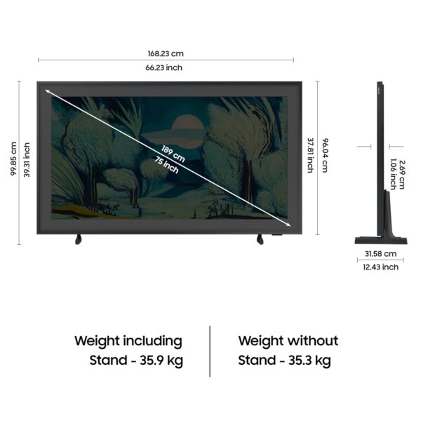 Samsung 189 cm (75 inches) The Frame Series 4K Ultra HD Smart QLED TV QA75LS03FAUXXL - Image 4