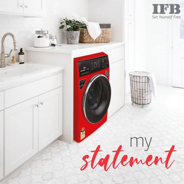 IFB 7 Kg 5 Star Front Load Washing Machine 2X Power Steam (ELITE ZRS 7012, Red, In-built Heater, 4 years Comprehensive Warranty) - Image 3