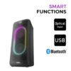 Panasonic SC-TMAX45 High Power Double Woofer Bluetooth Party Speaker System with USB, AUX and Optical Input, Mic & Guitar Jack (Black) - Image 3