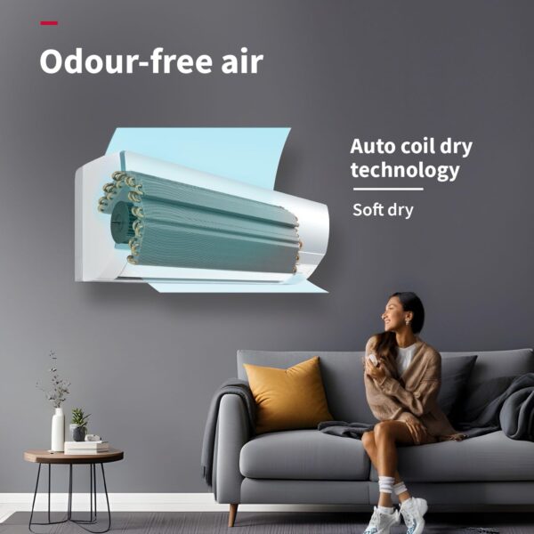Hitachi 2 Ton Class 2 Star, 4-Way Swing, Long airthrow, Fixed Split AC (100% Copper, Dust Filter, 3200FL RAS.B222PCAIBA1, White) - Image 3