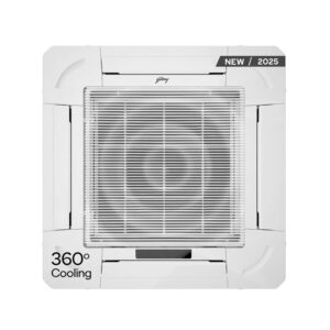 Godrej 2 Ton 3 Star, 360° Cooling, Fixed Speed Cassette AC (Copper, 2025 Model, AC 2.0T CFC 24FTC3 4YA, White)