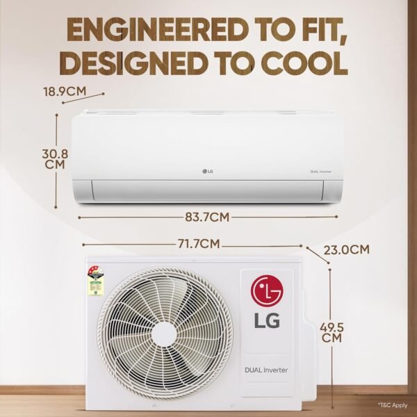 LG 1.5 Ton 3 Star Hot & Cold, DUAL Inverter Split AC (Copper, Convertible 5-in-1, VIRAAT Mode, 4 Way Swing, HD Filter with Anti-Virus Protection, US-H18VNXE, White) - Image 4