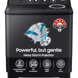 Samsung 11.5 Kg Semi-Automatic Top Load Washing Machine Appliance (WT11A4260GD/TL,Dark Gray)