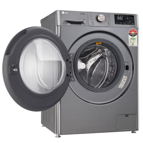 LG 10 Kg 5 Star Ai Direct Drive Wi-Fi Inverter Fully Front Load Automatic Front-Loading Washing Machine (Fhp1410Z7P, Turbowash & Steam For Hygiene Wash, Platinum) - Image 8