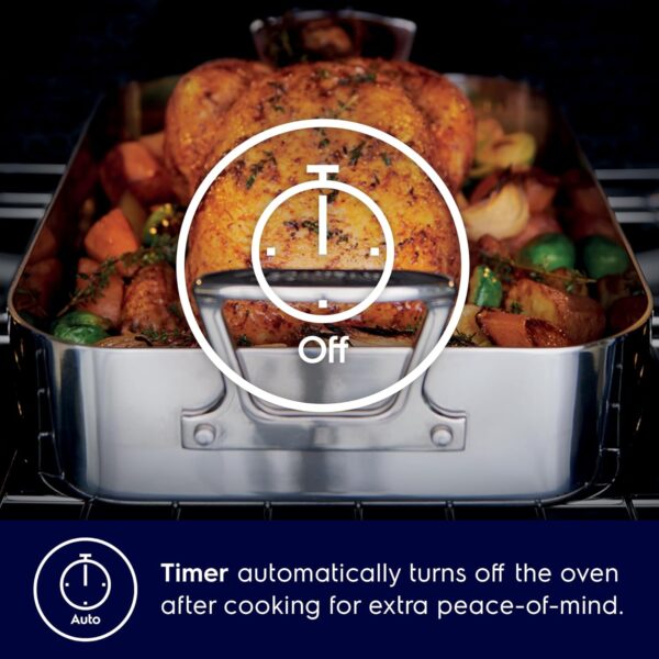 Electrolux 68L 60cm Built-In Oven with 5 Functions, UltimateTaste 300, Glass, Black, KOHLH00KA - Image 6