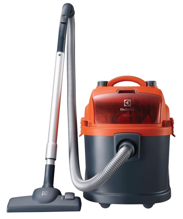 Electrolux Flexio Power Wet & Dry Vacuum Cleaner for Home, 1600 W, High Suction Bagged Vacuum Cleaner, 16A Plug, Micro Filter System, Crevice & Upholstery Nozzle, 15L Tank Capacity, Copper, Z931