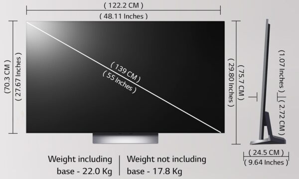 LG 139 cm (55 inches) 4K Ultra HD Smart OLED TV 55G3PSA (Black) - Image 6