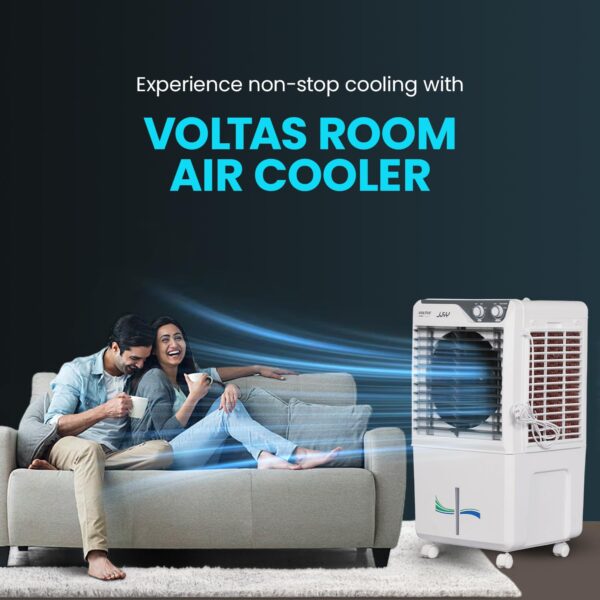Voltas Joy 26, Room Air Cooler for Home, Honey Comb Cooling Pads with 3 Speed Control Functions, 26 Litres, White - Image 4