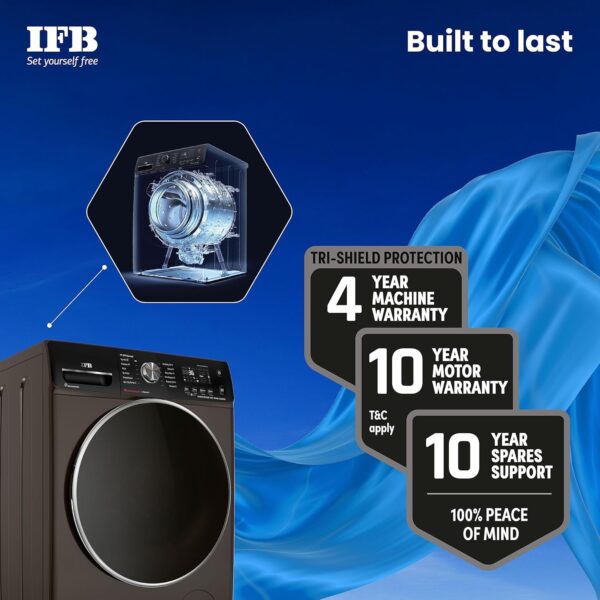 IFB 10Kg 5 Star with Deep Clean Oxyjet Technology, AI Powered, Wi-Fi, Fully Automatic Front Load Washing Machine (EXECUTIVE PLUS MXC 1014 SSL, Steam Refresh Program with Eco Inverter, Mocha, 2024) - Image 6