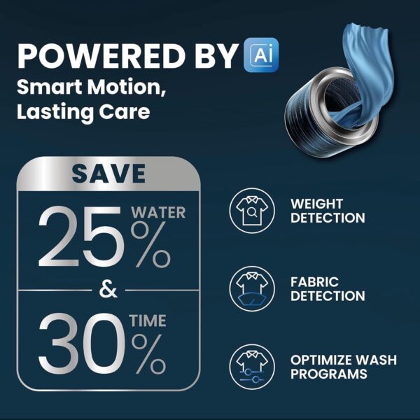 IFB 7 Kg 5 Star Powered by AI with 9 Swirl Wash, Fully Automatic Front Load Washing Machine (Serena MBN 7012, Steam Refresh Program with Eco Inverter, Mocha, 2024) - Image 7