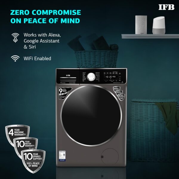 IFB Laundrimagic 3-in-1 8.5 Kg/6.5 Kg/2.5 Kg Inverter Washer Dryer Refresh (Executive ZXM, Mocha) - Image 6