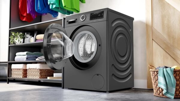 Bosch 9kg 5 Star Anti Wrinkle & Steam Care Fully Automatic Front Load Washing Machine with Built in Heater (WGA244ZTIN, Black Grey) - Image 6