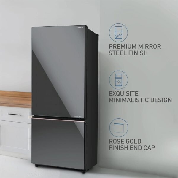 Panasonic 400L 2 Star Prime Convertible 6-Stage Smart Inverter Frost-Free Double Door Bottom Mount Refrigerator (NR-BK418BGMN, Mirror Glass, Fresh Safe Vegetable Case, Net Capacity 357L, 2024 Model) - Image 3