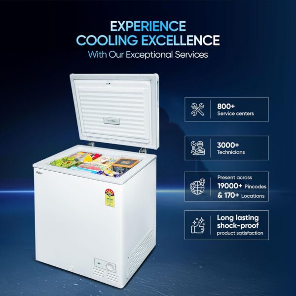 Haier HFC-230SM5, 5 Star Rating Single Door Convertible Deep Freezer, Heavy Duty Compressor with inside metal Liner and 4 Years Comprehensive Warranty (White) - Image 3