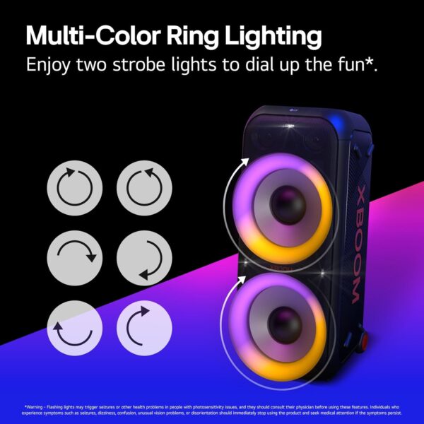LG XL9T XBOOM Portable Bluetooth Party Speaker with Pixel LED Lighting - Image 7