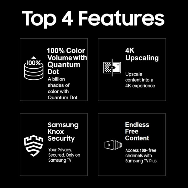 Samsung 163 cm (65 inches) 4K Ultra HD Smart QLED TV QA65Q60DAULXL (Black) - Image 6