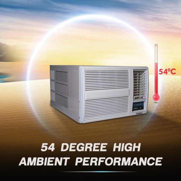 Haier 1 Ton 3 Star Fix Speed Side Flow Window AC (Copper, Turbo Mode, Anti Bacterial Filter, Cools at 54°C Temp, Long Air Throw - HWU12F-AOW3BN-FS,White) - Image 4