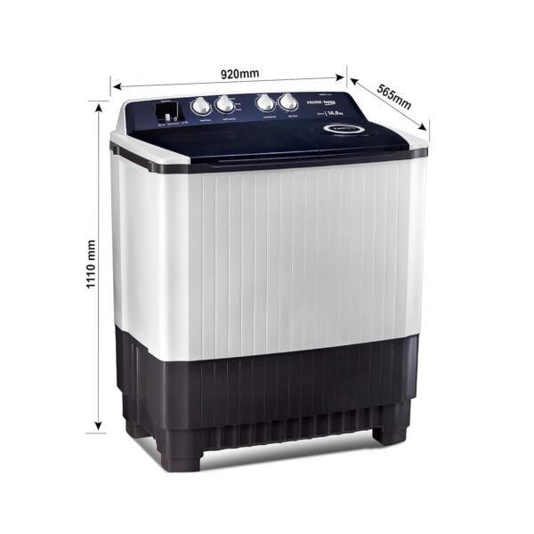 Voltas Beko 14 Kg, 5 Star Semi-Automatic Top Load Twin Tub Washing Machine (Wtt140Agrt) Gray - Jumbo Series - Image 5
