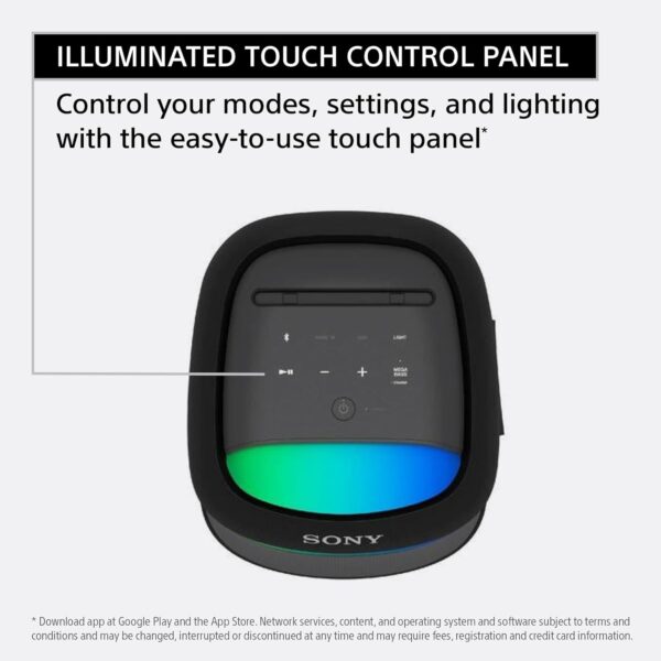 Sony New SRS-XV500 Wireless Portable Bluetooth Karaoke Party Speaker | IPX4 Splash-Proof | 25 Hrs Battery | Mega Bass | Built-in Power Bank | Ambient Lights | Guitar & MIC- 2024 Model - Image 8