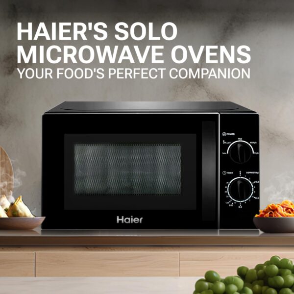 Haier 20L Solo Microwave Oven (HIL2002MWPH, Black) - Image 6