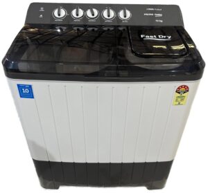 Voltas Beko, A Tata Product 10 Kg 5 Star Semi-Automatic Top Load Washing Machine (WTT100UPA/GRSSWH5PTDA, Grey, Special pulsator and Double waterfall Technology)